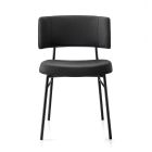 Luksusowe krzesło materiałowe z metalową podstawą Made in Italy, 2 sztuki - Alaska Viadurini