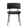 Krzesło z luksusowej tkaniny z metalową podstawą Made in Italy, 2 sztuki - Alaska