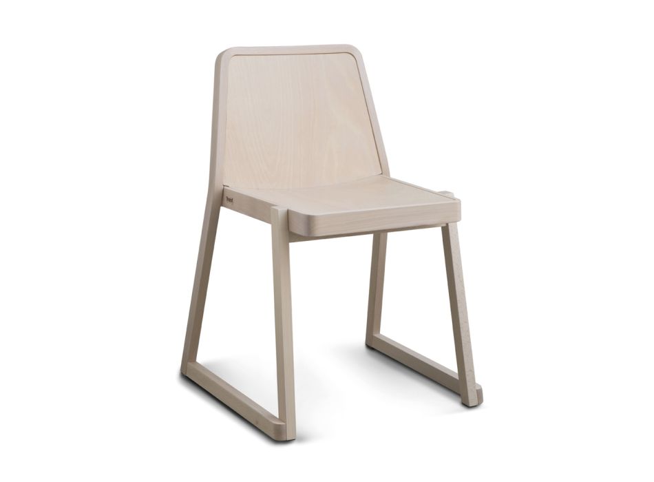 Wysokiej jakości krzesło z możliwością sztaplowania z drewna bukowego Made in Italy, 2 sztuki - Lipsk Viadurini