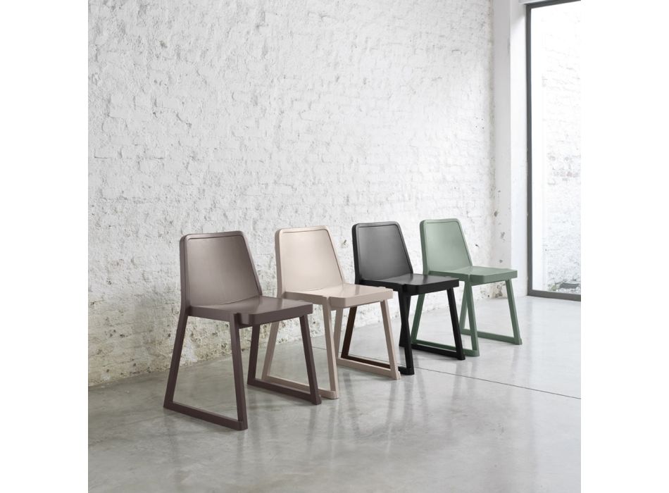 Wysokiej jakości krzesło z możliwością sztaplowania z drewna bukowego Made in Italy, 2 sztuki - Lipsk Viadurini