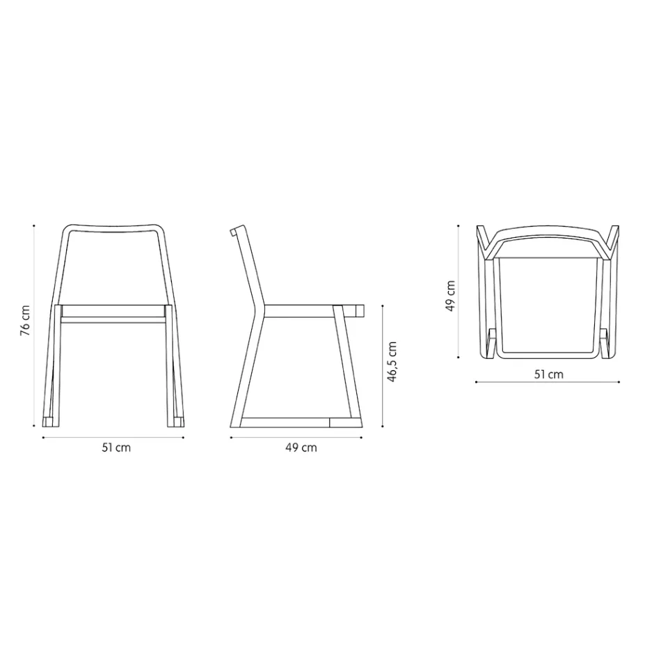 Wysokiej jakości krzesło z możliwością sztaplowania z drewna bukowego Made in Italy, 2 sztuki - Lipsk Viadurini