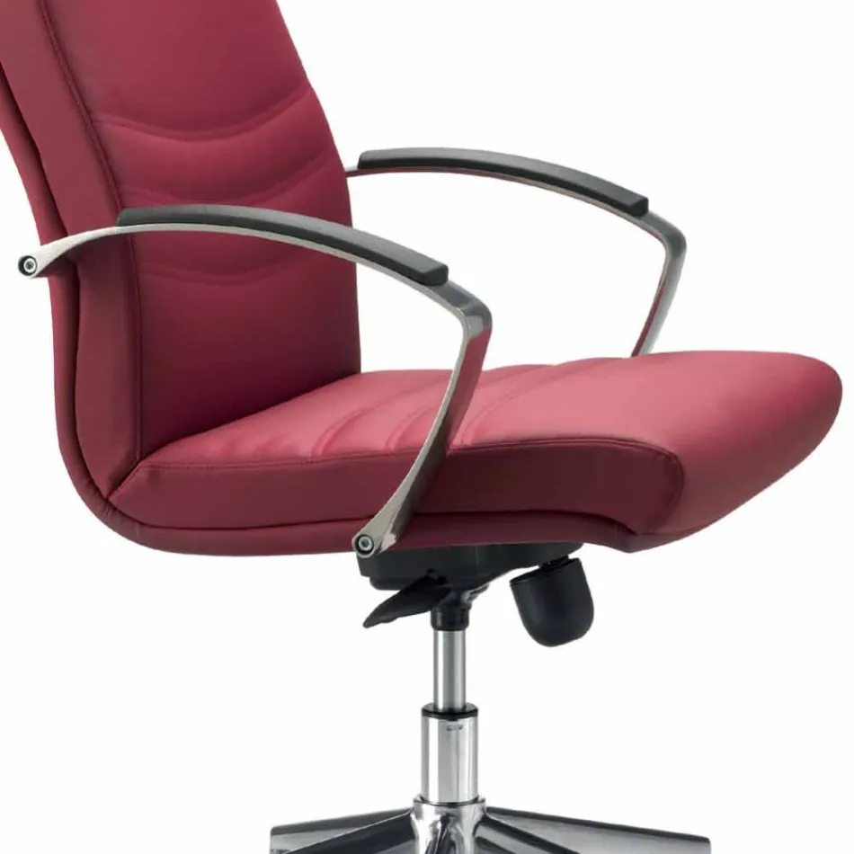 krzesło wykonawczy biurach monocoque skóropodobnym Debora Viadurini