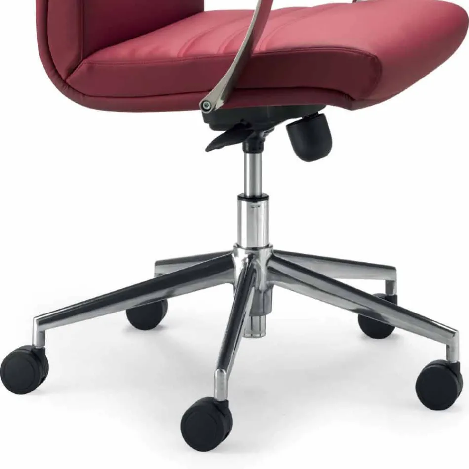 krzesło wykonawczy biurach monocoque skóropodobnym Debora Viadurini