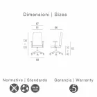 Directional nowoczesny typ konstrukcji krzesło prawdziwa skóra bydlęca kwiat Edda Viadurini