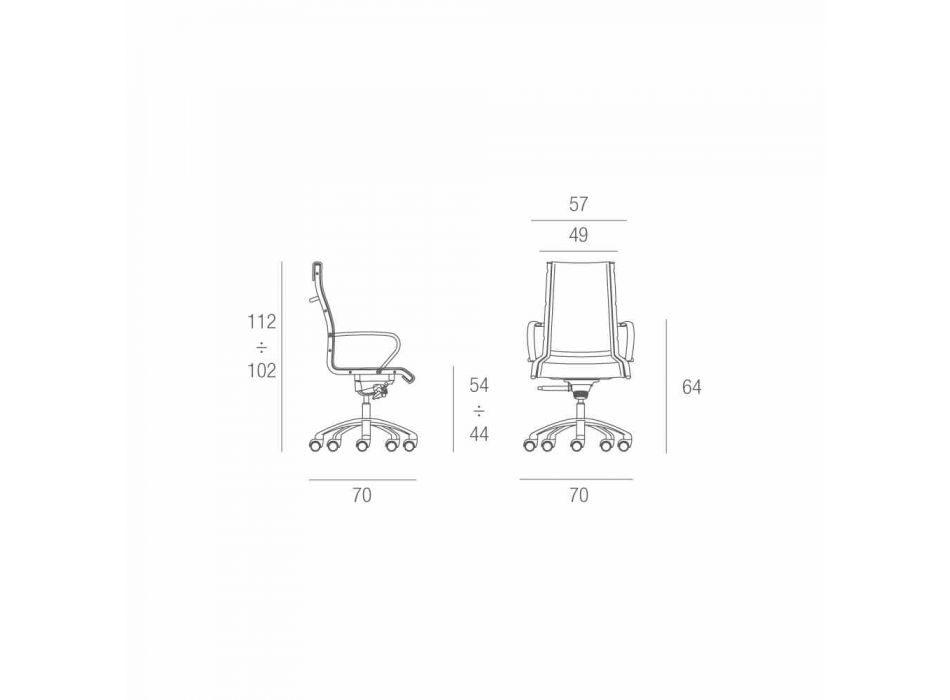 Zaprojektuj krzesło wykonawcze wyprodukowane we Włoszech w sieci Agata Viadurini
