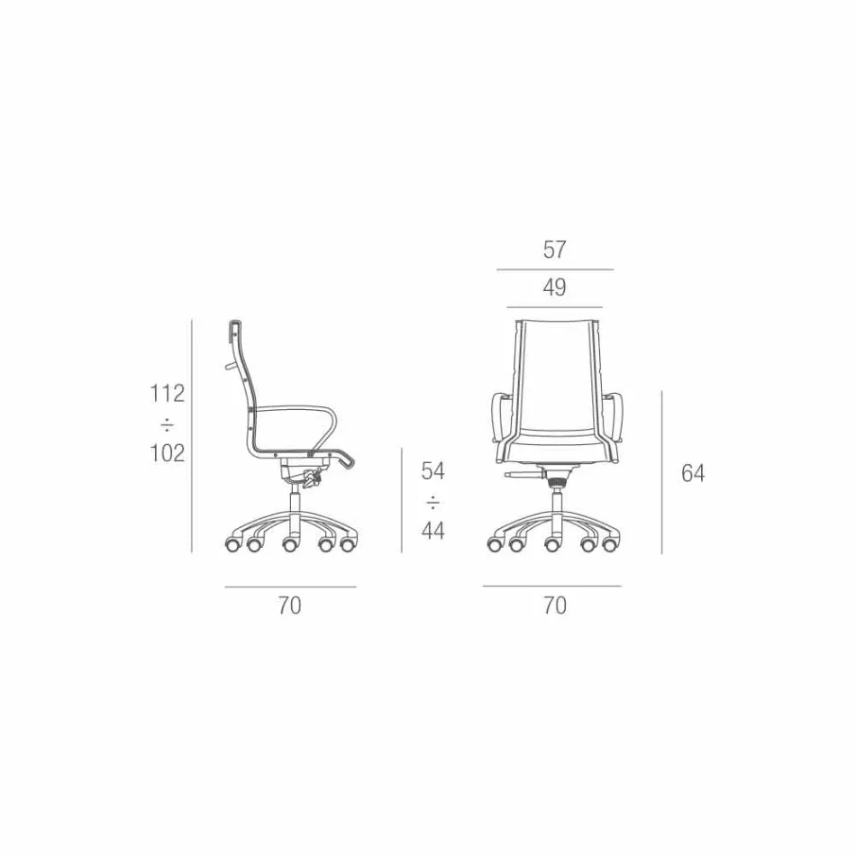 Zaprojektuj krzesło wykonawcze wyprodukowane we Włoszech w sieci Agata Viadurini