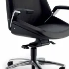 krzesło wykonawczy bydlęca Ada Angelo Pinaffo & Gorgi Viadurini