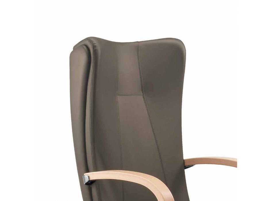 krzesło wykonawczy prawdziwa skóra bydlęca nowoczesny Ambra typ kwiat Viadurini