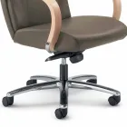 krzesło wykonawczy prawdziwa skóra bydlęca nowoczesny Ambra typ kwiat Viadurini