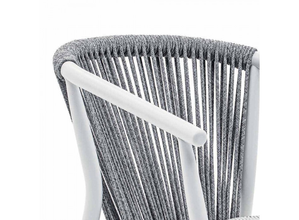 Krzesło zewnętrzne z podłokietnikami sztaplowane tapicerowane wys. 78 cm - Smart by Varaschin Viadurini