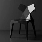 Krzesło zewnętrzne z poliwęglanu do układania w stosy, 4 sztuki - Kimono firmy Vondom Viadurini