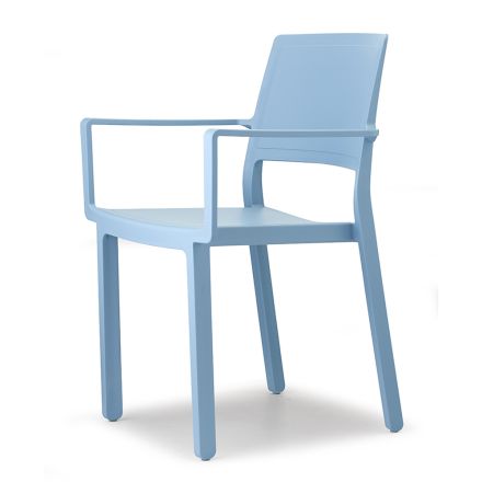 Krzesło ogrodowe z technopolimeru z podłokietnikami Made in Italy 4 sztuki - Savesta Viadurini