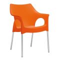 Krzesło ogrodowe z technopolimeru i aluminium Made in Italy 4 sztuki - Lucciola