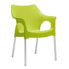 Krzesło ogrodowe z technopolimeru i aluminium Made in Italy 4 sztuki - Lucciola Viadurini