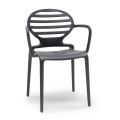Krzesło ogrodowe do ustawiania w stos z polipropylenu Made in Italy 4 sztuki - malina
