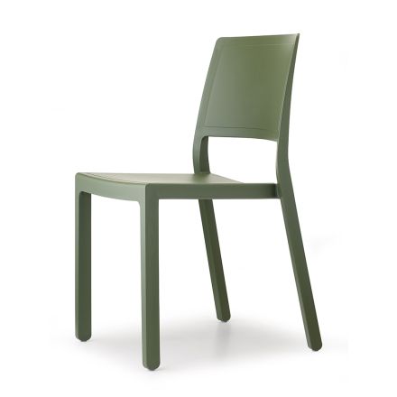 Krzesło ogrodowe do układania w stosy z technopolimeru Made in Italy 6 sztuk - Savesta Viadurini