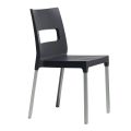 Krzesło ogrodowe z technopolimeru i aluminium Made in Italy 4 sztuki - Maximum