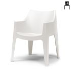 Ognioodporne krzesło z technopolimeru w kolorze lnu Made in Italy 4 sztuki - Davida Viadurini
