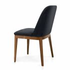Wyściełane krzesło z podstawą z drewna dębowego Made in Italy - Sebastian Viadurini