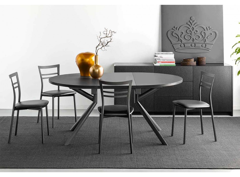 Krzesło kuchenne tapicerowane, nowoczesne wzornictwo Made in Italy - Go Viadurini