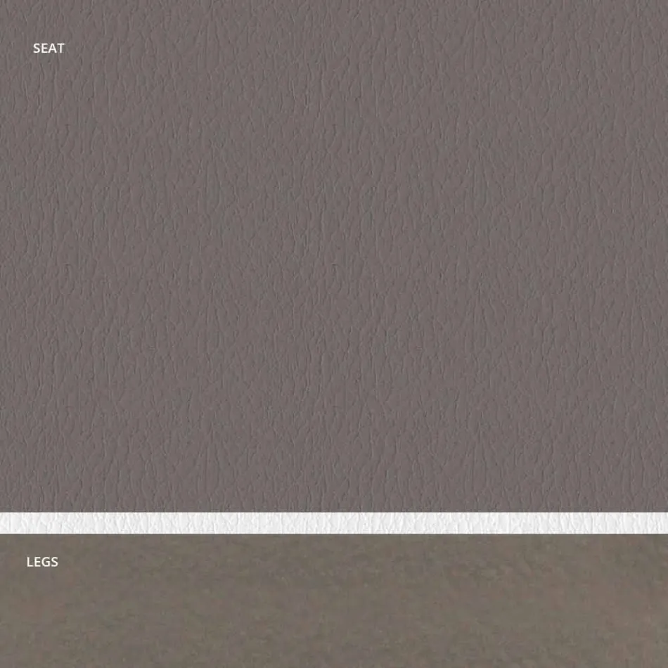 Wyściełane stalowe krzesło i siedzisko ze sztucznej skóry z białą krawędzią – Nirvana Viadurini