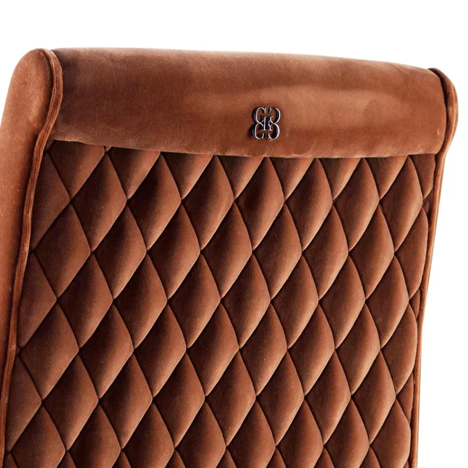 Krzeslo tapicerowane z litego drewna living Grilli Zarafa made in Italy, 2 sztuk Viadurini