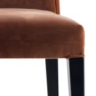 Krzeslo tapicerowane z litego drewna living Grilli Zarafa made in Italy, 2 sztuk Viadurini