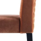 Krzeslo tapicerowane z litego drewna living Grilli Zarafa made in Italy, 2 sztuk Viadurini