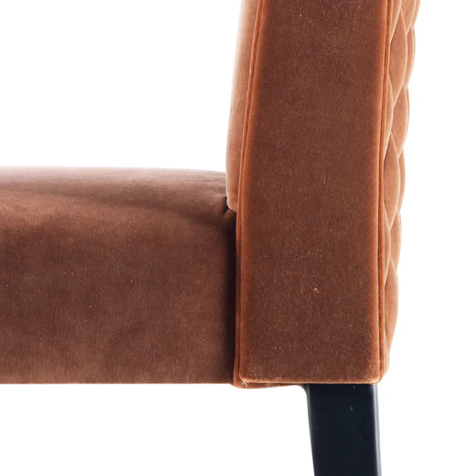 Krzeslo tapicerowane z litego drewna living Grilli Zarafa made in Italy, 2 sztuk Viadurini