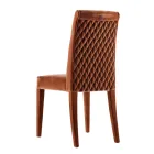 Krzeslo tapicerowane z litego drewna living Grilli Zarafa made in Italy, 2 sztuk Viadurini