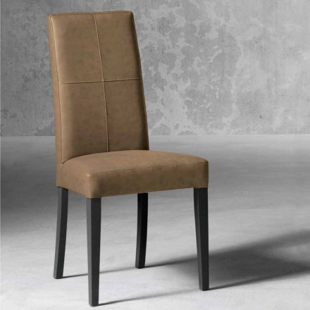 Nowoczesne krzesło tapicerowane z drewna bukowego produkowanego we Włoszech Ponza Viadurini