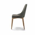 Tapicerowane krzesło kuchenne z drewnianą podstawą Made in Italy - Nirvana