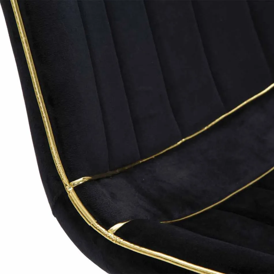 Krzesło do jadalni tapicerowane z drewna i tkaniny, 2 sztuki - Kolly Viadurini