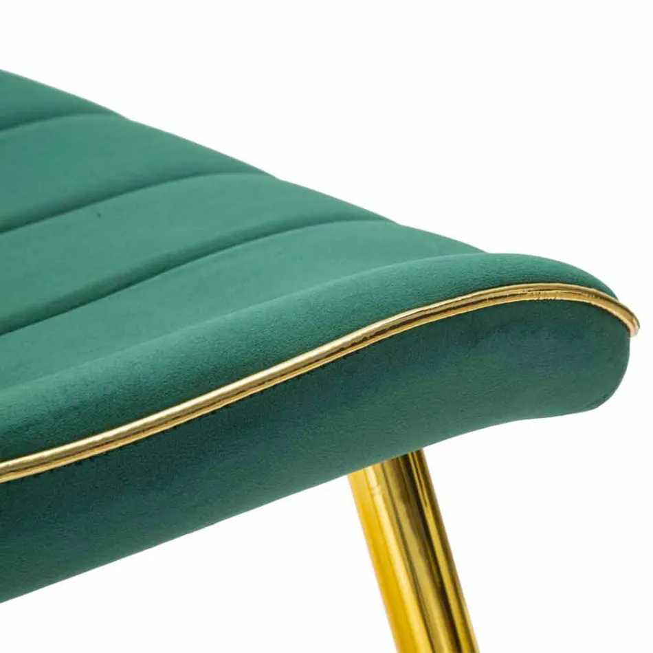 Krzesło do jadalni tapicerowane z drewna i tkaniny, 2 sztuki - Kolly Viadurini