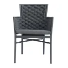 Sztaplowane krzesło z tapicerowanymi podłokietnikami i oparciem - Gardenia Viadurini