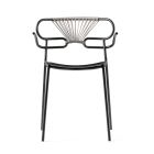 Krzesło z możliwością sztaplowania z metalową konstrukcją i liną Made in Italy, 2 sztuki - Trosa Viadurini