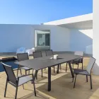 Krzesło ogrodowe z możliwością sztaplowania z malowanego aluminium, Homemotion, 4 sztuki - Odelia Viadurini