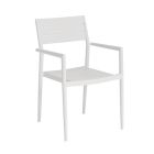 Krzesło ogrodowe do sztaplowania z aluminiową konstrukcją, 2 sztuki - Ritchie Viadurini
