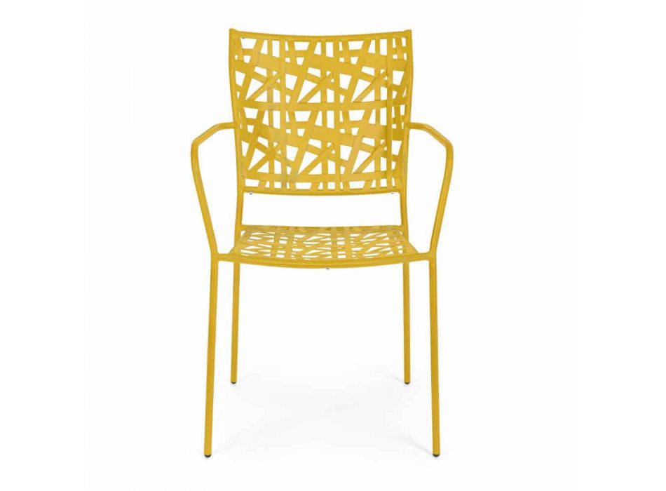 Krzesło ogrodowe z matowym wykończeniem, 4 sztuki - Ralia Viadurini