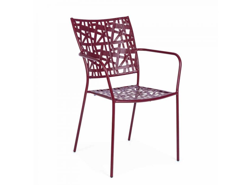 Krzesło ogrodowe z matowym wykończeniem, 4 sztuki - Ralia Viadurini