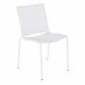 Krzesło ogrodowe z możliwością układania w stosy ze stali malowanej na biało, 4 sztuki - Jaila