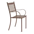 Krzesło ogrodowe do układania w stosy ze stali ocynkowanej Made in Italy 4 sztuki - Celia Viadurini