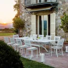 Krzesło ogrodowe do układania w stosy ze stali ocynkowanej Made in Italy 4 sztuki - Celia Viadurini