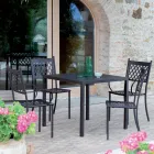 Krzesło ogrodowe do układania w stosy ze stali ocynkowanej Made in Italy 4 sztuki - Celia Viadurini