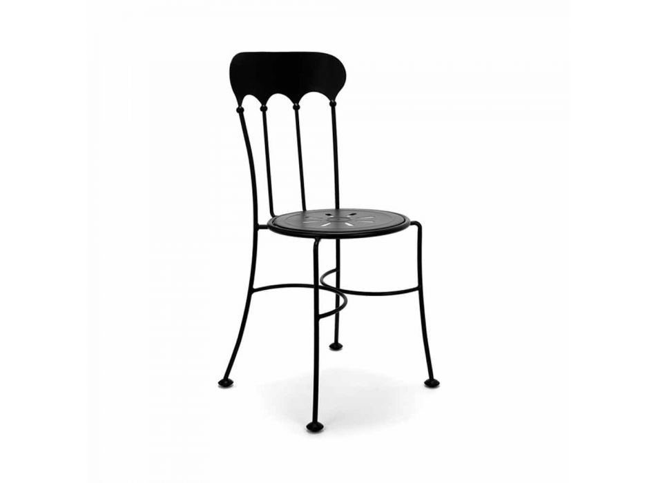 Krzesło ogrodowe z poduszką do układania w stosy z poduszką Made in Italy 2 sztuki - Allegra Viadurini
