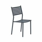 Krzesło ogrodowe do układania w stosy z malowanego metalu Made in Italy, 8 sztuk - Lina Viadurini