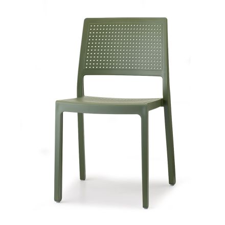 Krzesło ogrodowe do układania w stosy z technopolimeru Made in Italy 6 sztuk - Reset Viadurini