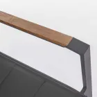 Krzesło ogrodowe z możliwością układania w stos z tekstylenu i antracytowego aluminium, 6 sztuk - miejskie Viadurini