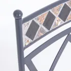 Stalowe krzesło ogrodowe z podłokietnikami lub bez - Letizia Viadurini