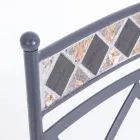 Stalowe krzesło ogrodowe z podłokietnikami lub bez - Letizia Viadurini